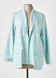 Blazer col châle bleu TENDANCE UNIQUE femme