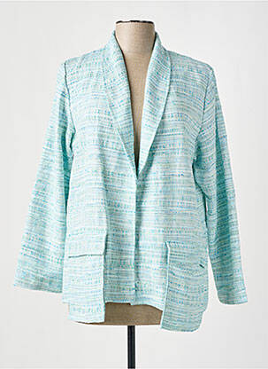 Blazer col châle bleu TENDANCE UNIQUE femme