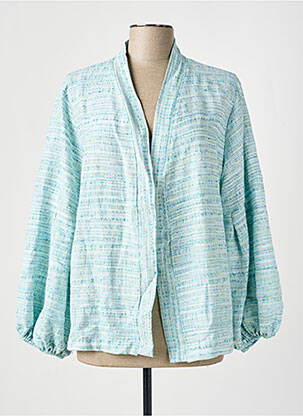 Veste casual coupe droite bleu TENDANCE UNIQUE femme