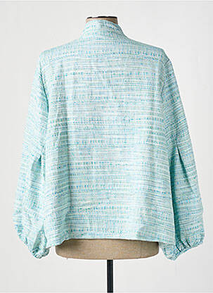 Veste casual coupe droite bleu TENDANCE UNIQUE femme