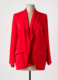 Blazer col châle rouge TENDANCE UNIQUE femme