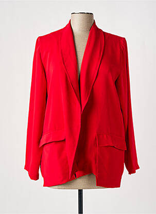 Blazer col châle rouge TENDANCE UNIQUE femme