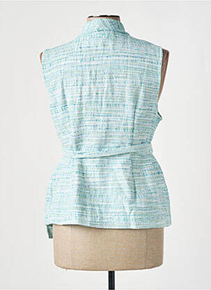 Blazer col châle bleu TENDANCE UNIQUE femme