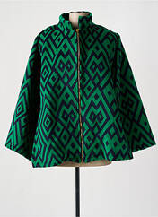 Poncho vert TENDANCE UNIQUE pour femme seconde vue