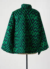 Poncho vert TENDANCE UNIQUE pour femme seconde vue