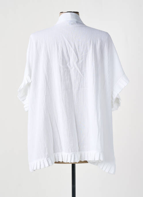 Veste kimono légère et transparente blanc TENDANCE UNIQUE femme