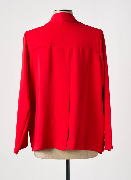 Blazer col châle rouge TENDANCE UNIQUE femme