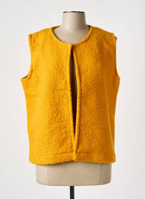 Gilet sans manche jaune TENDANCE UNIQUE pour femme