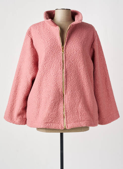 Manteau court rose TENDANCE UNIQUE pour femme