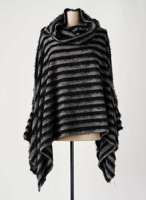 Poncho noir TENDANCE UNIQUE pour femme