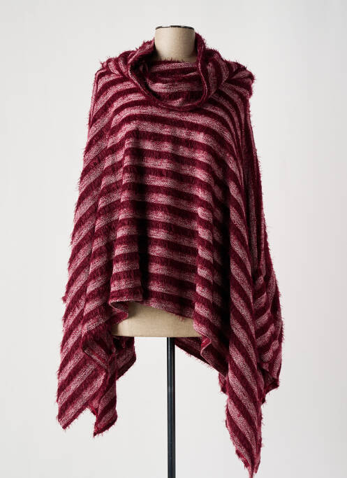 Poncho rouge TENDANCE UNIQUE pour femme