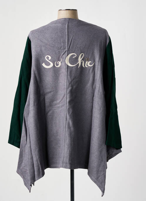 Tunique manches longues gris TENDANCE UNIQUE pour femme