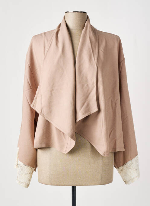 Veste casual beige TENDANCE UNIQUE pour femme