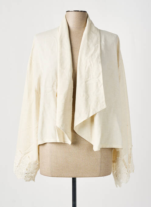 Veste casual beige clair TENDANCE UNIQUE pour femme