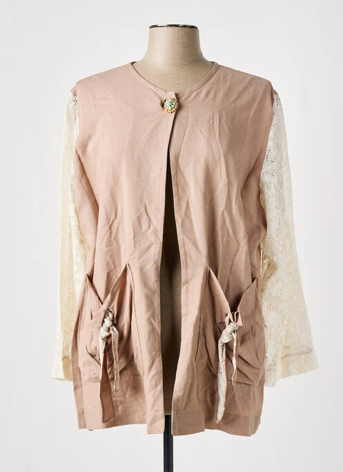 Veste casual beige TENDANCE UNIQUE pour femme