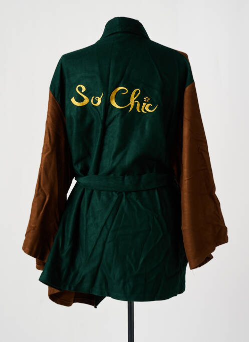 Veste kimono marron TENDANCE UNIQUE pour femme