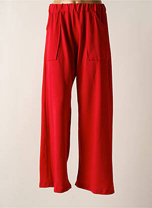 Pantalon large coupe fluide rouge TENDANCE UNIQUE femme