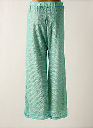 Pantalon large tissage crêpe taille normale bleu TENDANCE UNIQUE femme