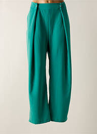 Pantalon droit taille élastique bleu TENDANCE UNIQUE femme