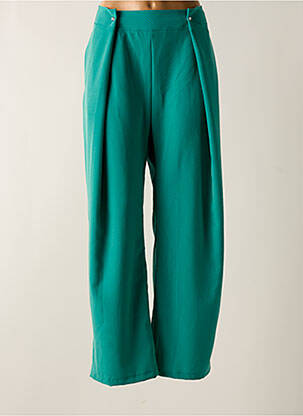 Pantalon droit taille élastique bleu TENDANCE UNIQUE femme