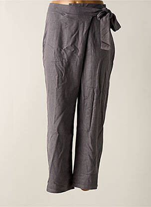 Pantalon slim taille élastique gris TENDANCE UNIQUE femme