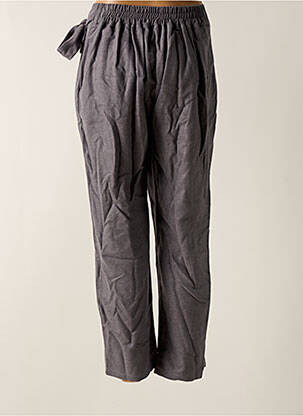 Pantalon slim taille élastique gris TENDANCE UNIQUE femme