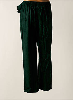Pantalon slim taille élastique vert TENDANCE UNIQUE femme