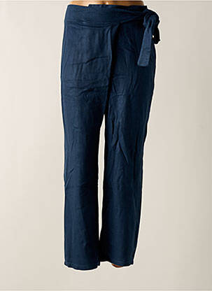 Pantalon slim taille élastique bleu TENDANCE UNIQUE femme