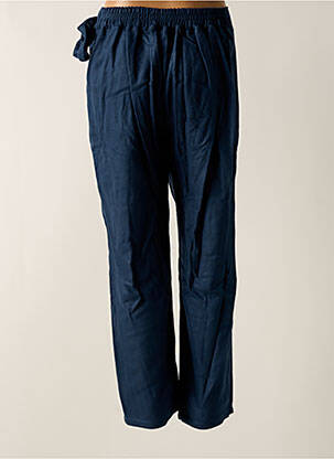 Pantalon slim taille élastique bleu TENDANCE UNIQUE femme