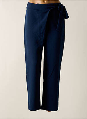 Pantalon slim taille élastique bleu TENDANCE UNIQUE femme
