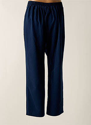 Pantalon slim taille élastique bleu TENDANCE UNIQUE femme