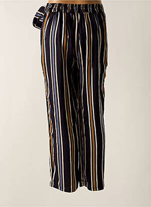 Pantalon droit taille élastique bleu TENDANCE UNIQUE femme