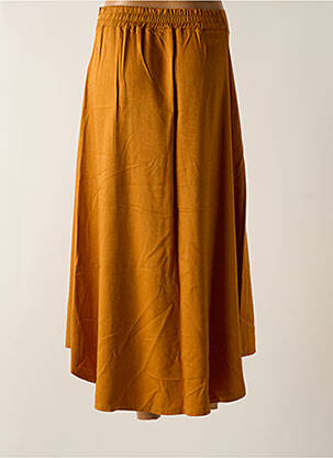 Jupe mi-longue coupe évasée jaune TENDANCE UNIQUE femme
