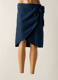 Jupe mi-longue coupe droite bleu TENDANCE UNIQUE femme