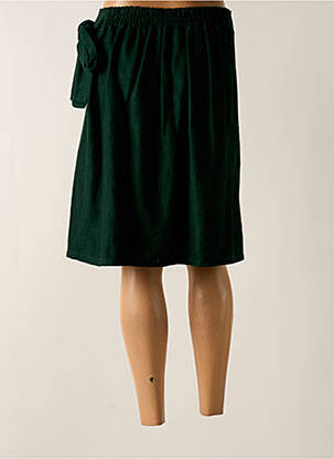 Jupe mi-longue coupe droite vert TENDANCE UNIQUE femme