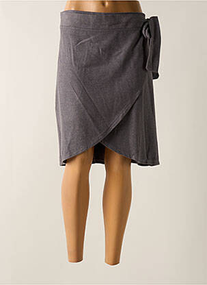 Jupe mi-longue coupe droite gris TENDANCE UNIQUE femme