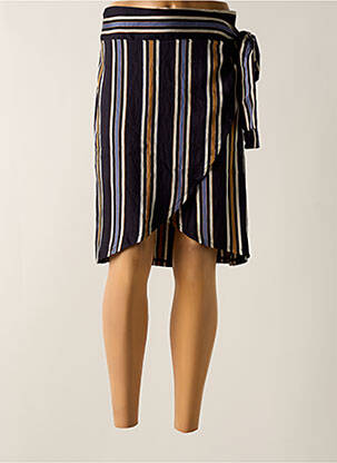 Jupe mi-longue coupe droite bleu TENDANCE UNIQUE femme