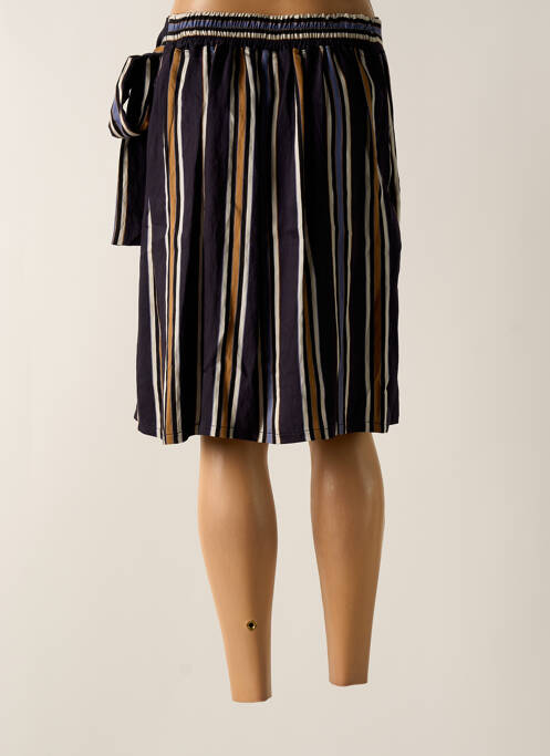 Jupe mi-longue bleu TENDANCE UNIQUE pour femme