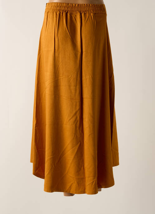 Jupe mi-longue jaune TENDANCE UNIQUE pour femme