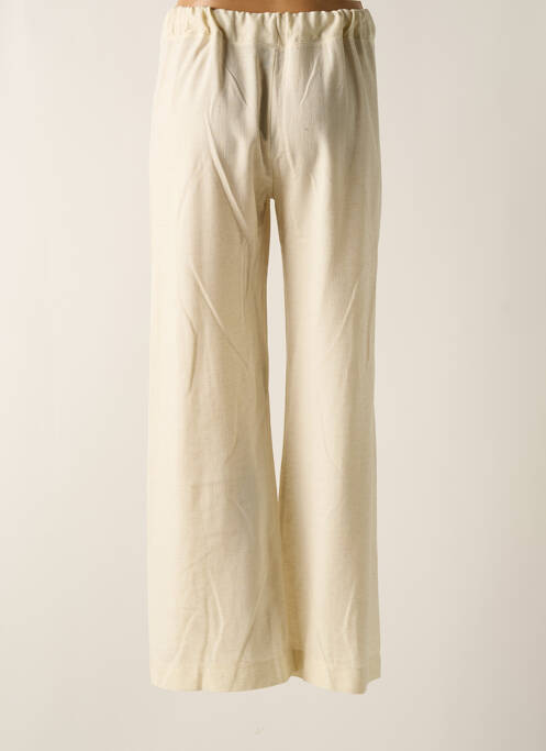 Pantalon droit beige TENDANCE UNIQUE pour femme