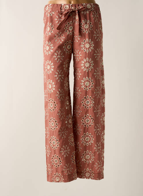 Pantalon droit rose TENDANCE UNIQUE pour femme