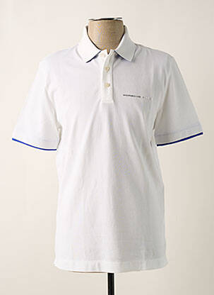 Polo stretch manches courtes blanc PORSCHE X BOSS homme
