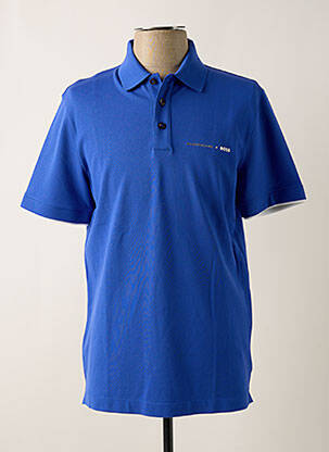 Polo stretch manches courtes bleu PORSCHE X BOSS homme