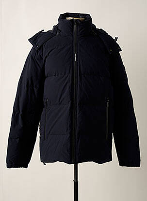 Doudoune poches a capuche bleu LAGERFELD homme