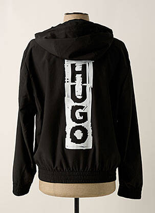 Coupe-vent manches longues a capuche noir HUGO BOSS femme