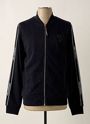 Veste casual fermeture boutonnée sur le devant noir LAGERFELD homme