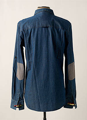 Chemise manches longues manches longues bleu NUMEROLOGIE homme