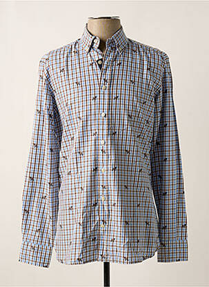 Chemise manches longues manches longues bleu HACKETT homme