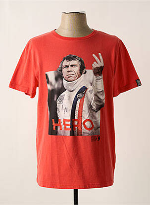 T-shirt coupe droite manches courtes orange HERO SEVEN homme