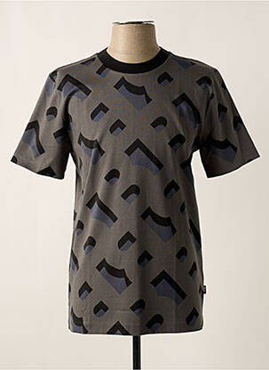 T-shirt coupe droite manches courtes gris HUGO BOSS homme